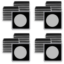 80 Pcs Silver Dollar Coin Holder, 2 X 2 Half Dollar Coin Holder Coin Capsule Coin Snap Plastic Coin Holder, 37.5mm