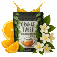 Grøn te ORANGE TWIST 50 g med appelsin, jasmin og hindbær