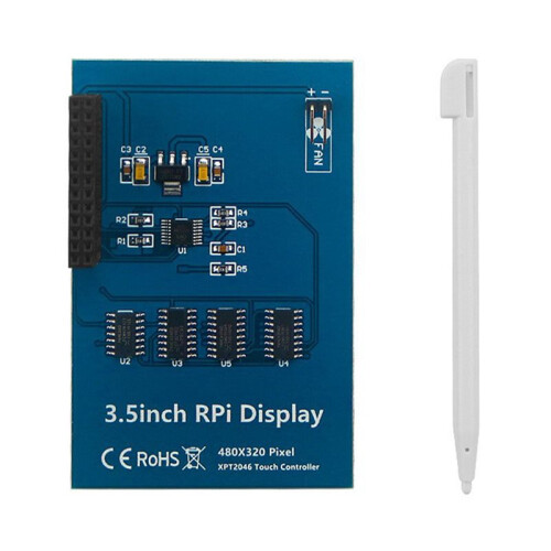 2Conjunto Tela Sensível Ao Toque RPI de 3,5 Polegadas 480X320 para Raspberry Pi 5 5B 20 Frame TFT LCD Módulo Tela com Touchpen 1