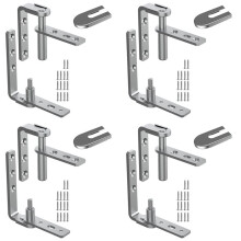 4X Cafe Door Hinges Swinging Door Hardware Saloon Door Hinges for Swinging Door Hinges Hardware for Swinging Silver
