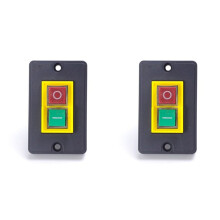 2X Electromagnetic Switches AC250V 6A Button Switches,Waterproof, Against Power Outage Tool , Start Button