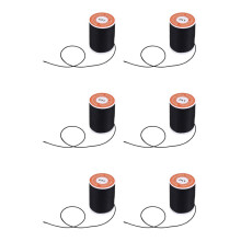 6X Rodillo Negro Algodon Encerado Granos del Collar Secuencia de la Cuerda 1 mm CALIENTE