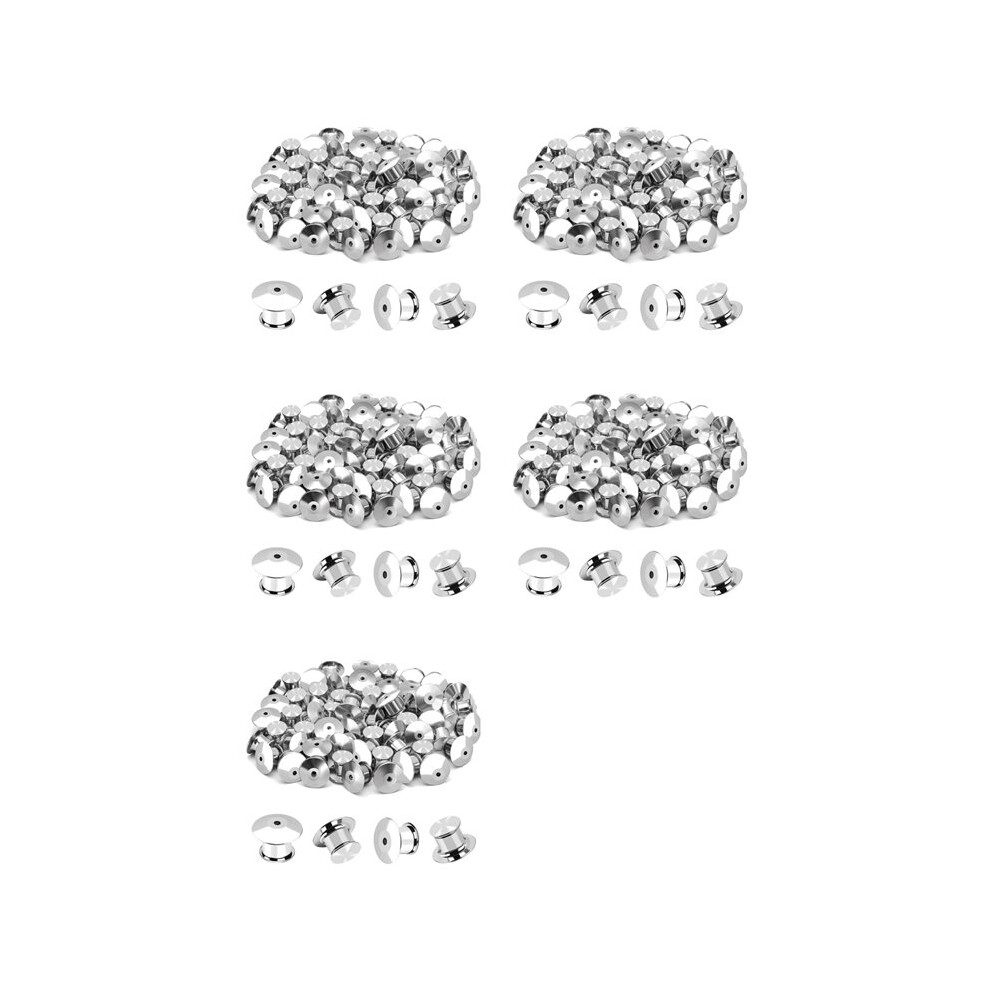 200Pcs Locking Pin Back Metal Pin Backing, Locking Pin Keeper Clasp For Brooch Enamel Lapel 6033594588801
