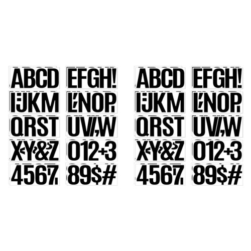 Adesivos de Vinil com Letras e Números de 6 Polegadas, 40 Folhas de Adesivos de Alfabeto Autoadesivos, Adesivo de Número de Caixa de Correio para