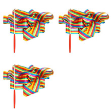 3X Ribbon Dance Rainbow Ribbon Children'S Dance Gymnastics Rhythm Stick Colorful Gymnastics Ribbon Sporting Goods (2M)