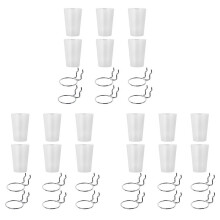 18 SäTze Steckbrett BehäLter mit Ringen Stil Steckbrett Haken mit Steckbrett Bechern Steckbrett Becher Halter ZubehöR Transparent