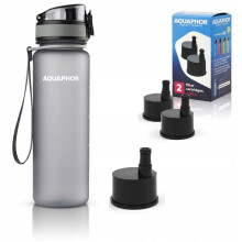 Aquaphor City filterflaske 500 ml + 3 filtre, grå