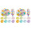 2Conjunto 2 Polegadas Rodada Fatiado Capiz Shell Disc Sea Shell Coin Bead Connector com Furos Duplos de 1,5 mm para Artesanato 1