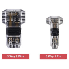 T Tap Wire Connectors for 14-18 AWG Wires, No Wire Stripping 3 Way Wire Connectors Combo,Wire Splice Connectors 24 Pack