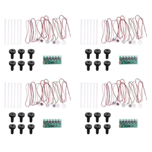 4X Humidifier Module DIY Kit Nebulizing Control Board Ultrasonic Nebulizer Mist Driver Circuit Board 6 Nozzle