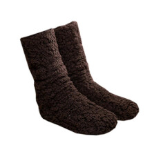 (Style 4) Furry Leg Warmers Over Knee High Fuzzy Socks Plush Slipper Stockings High Long Furry Leg Winter Home Sleeping Socks For Women Men