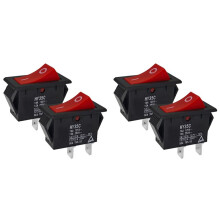 HY35C Push Button  (Pack of 4) - -Off 2-Pin AC 125/250V 16/12A Rocker  for Industrial Electric