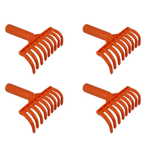 4X Olive Rake Heads 9-Tooth Rake Multipurpose Plastic Shovel Rake Olive Picking Rake Inner Diameter 2.5cm