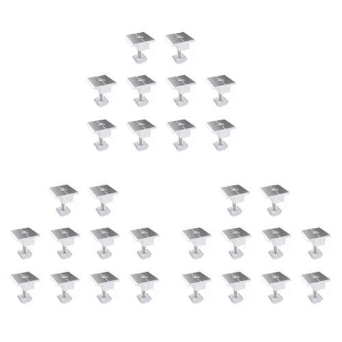 30Pcs Solar Clamp Adjustable Solar Panel Bracket Clamp Wide Photovoltaic Support for Solar Panel System 30mm