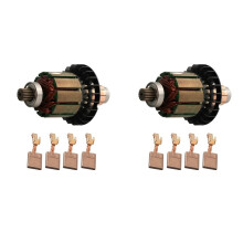 2 Set di Indotto con 4 Spazzole di Carbone per Utensili DDF482 DHP482 619380-9 619583-5 Indotto con 194427-5 Spazzola di Carbone CB-440