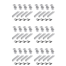 24X Solar Panel Mount Bracket Photovoltaic Panel Rail Solar Panel Mount Fastening Module with Mid 35mm