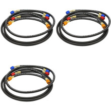 1.8M 9 Set Black Anti-Explosion Refrigerant Tube for R12, R22, R134A, 404,502,HVAC Automotive Refrigerant Charging Kit