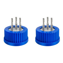 2X 304 Stainless Steel GL45 Safety Bottle Cap for Laboratory Use, Large Size, Autoclavable 3-Port