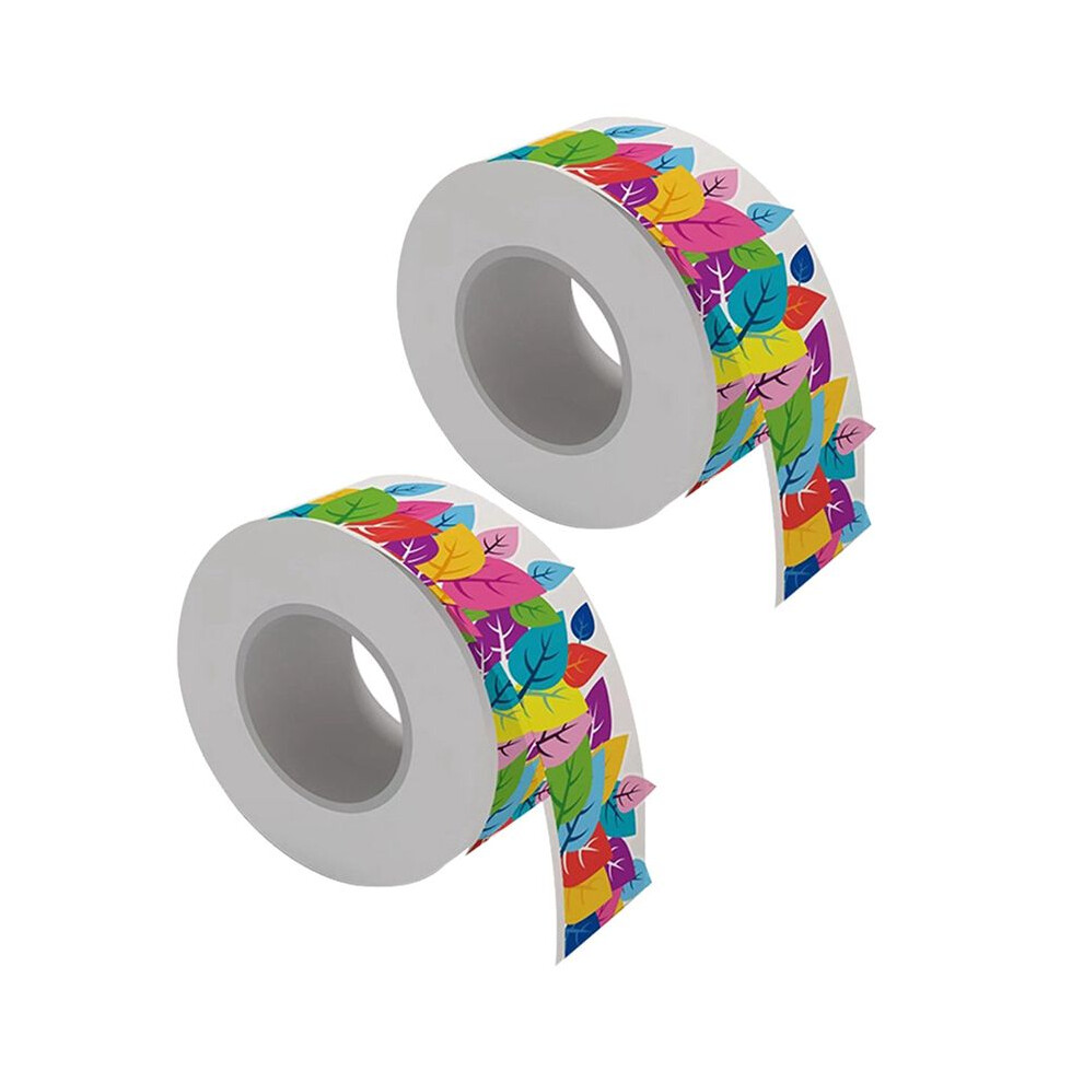 2Pcs 65.6 Feet Colorful Leaves Bulletin Board Border Trim Waterproof And Adhesive For Classroom Chalkboard, Wall 6034164908142