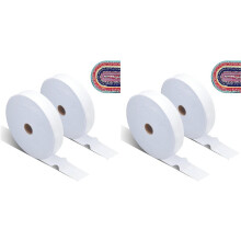 Quilting JellyRoll Fabric, 2 1/2 Inch Cotton Blend Wool Batting Rolls for Rugs, Wallets (4 Rolls)(2 1/2 Inch X 70 Yards)