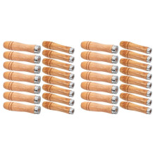 40pcs Wooden File Handle with Strong Metal Collars,20pcs for 6 Inch-8 Inch File + 20pcs for 10 Inch-12 Inch File(2 Size)