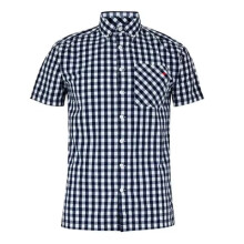 Lee Cooper Blå og Hvid Ternet Skjorte, Størrelse XXL
