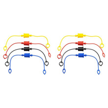 8 Sets Hydraulic Quick Coupler Male Dust Cap and Female Plug Cover, Rubber Dust Caps/Plugs(ISO-A 1/2Inch)