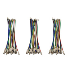 60Pack Colored Nylon Coated Stainless Steel Wire Keychains 2Mm 6 Inches Aircraft Cable Key Ring Loops