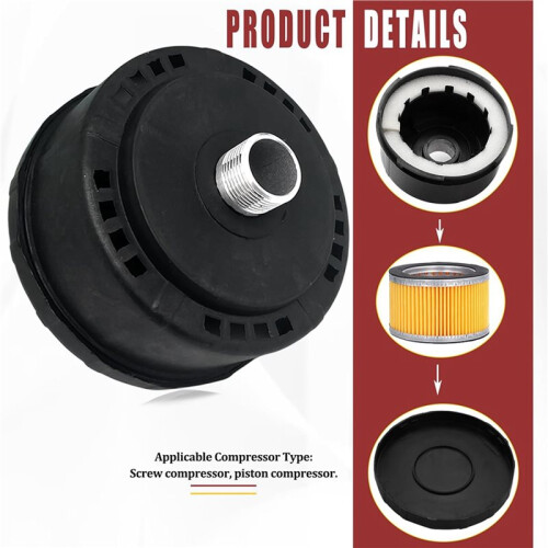 4pcs 25mm/1Inch Air Compressor Noise Reducer Silence Filter,Plastic Shell Round Muffler Filter 2