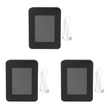 3X 6 in 1 PM2.5 PM10 HCHO TVOC CO CO2 Air Quality Detector CO CO2 Formaldehyde Monitor Office Air Quality Tester,Black