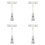 4pcs 6.5 Inch Height Transparent Plastic Double Clips Adjustable  Sign Card Display Holder 1