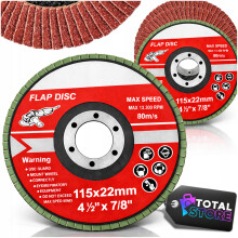 Lamellskive 115 mm P100 Lamellskive til slibning af træ og metal