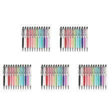60 Teile Bling Bling 2 in 1 Schlank Kristall Diamant Stylus Kugelschreiber (12 Farben)
