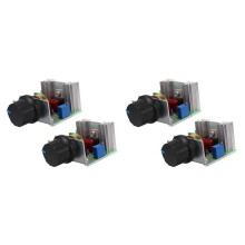 4 Pcs Speed Controller for AC Motor AC 220V 2000W Thyristor Motor Speed Control Adjustable Power Controller