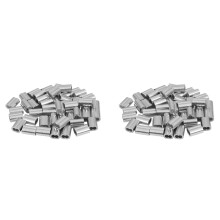 100Pcs 15mm Aluminum Ferrules Sleeve Crimp for 3mm Wire Rope