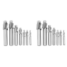 14Pcs M3-M12 Counterbore Milling Cutter High Speed Steel Slotting Tool End Mill Slot Drill Bit Set