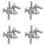 M8 Thread T-Slot Drop-in Stud Sliding Screw Bolt Silver Tone 20Pcs 1