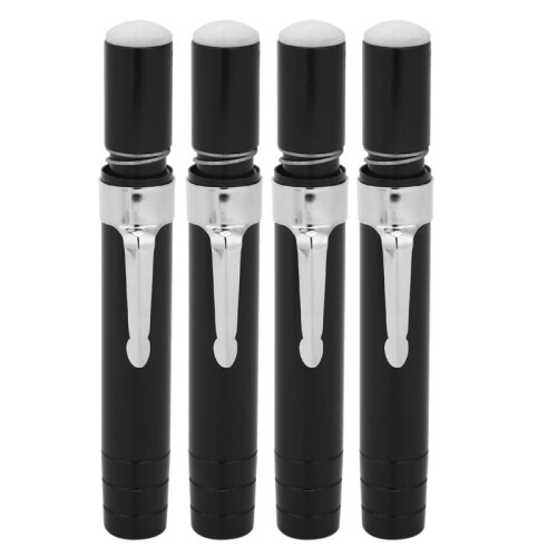 4 Pcs Black Aluminum Alloy Chalk Keeper Holder (Black)
