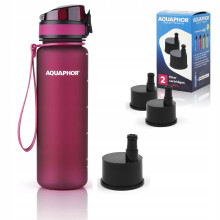 Aquaphor City filterflaske 500 ml + 3 filtre, bordeaux