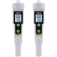 2X TPH 02154 Salinity Meter, Seawater Hydrometer, Salt Content Detection in Brine, for Pools, Drinking Water, Aquarium