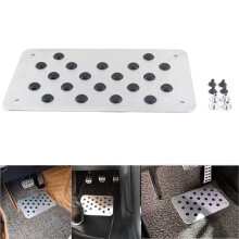 3X Aluminum Alloy Car Non-Slip Plate Carpet Pedal Floor Mat Environmental Rubber Car Accessories Styling