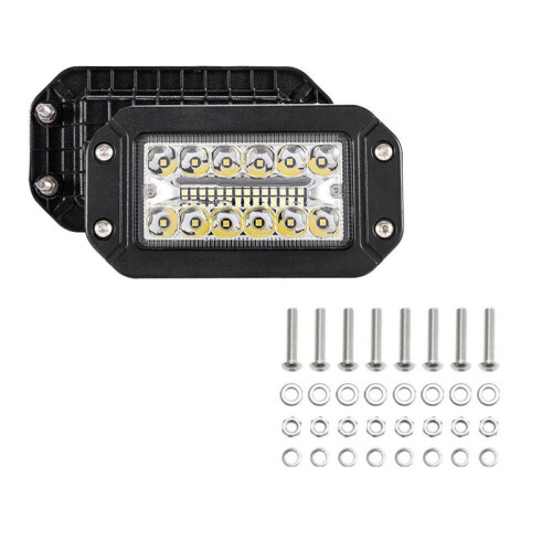 12Pcs 12V 6 Inch Flush Mount Work Light 26 LED Super Bright Spotlight Car Headlights 2