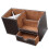 2Pcs PU Leather Multi-Function Desk Stationery Organizer Storage Box Pen/Pencil,Cell Phone(Brown-Flannel) 2