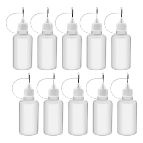 80Pcs 30Ml Plastic Squeezable Tip Applicator Bottle Refillable Dropper Bottles with Needle Tip Caps for Glue DIY 1