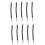 10X Lobster Clasp Black Spring Stretchy Coil Cord Strap Keychain Key Chain Rope 1