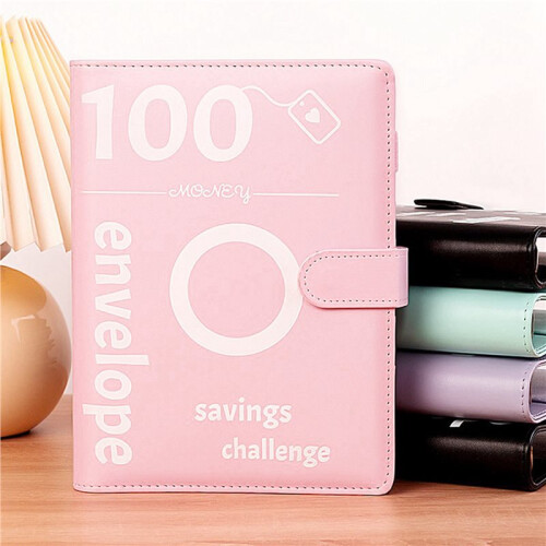 2X 100 Day Challenge Money Saving Binder Leather Envelope Challenge Binder, Easy, Engaging and Rewarding 2
