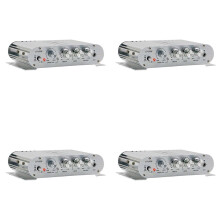 4X ST-838 HiFi 2.1-Kanaals Eindversterker 80Wx2 Stereobasversterker met Subwooferuitgang Home Audio-Versterker Wit