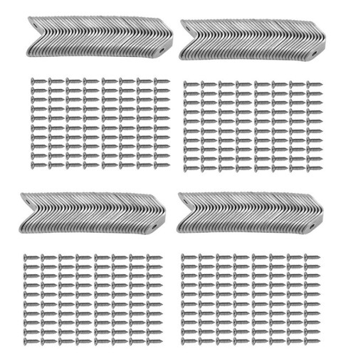 Coin de Support de 160 Pièces En L avec Vis 320 Pièces, Support D'Angle, Attache de Support D'Angle