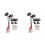 2X Luci per Auto RC Faretto LED con Controller per Auto RC 1/10 TRX4 SCX10 9004 LED Light A 1