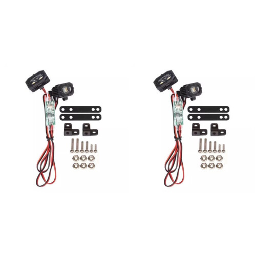 2X Luci per Auto RC Faretto LED con Controller per Auto RC 1/10 TRX4 SCX10 9004 LED Light A